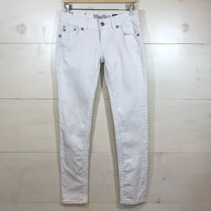 Miss Me White Skinny Jeans, Style JS4009S17, Size 28